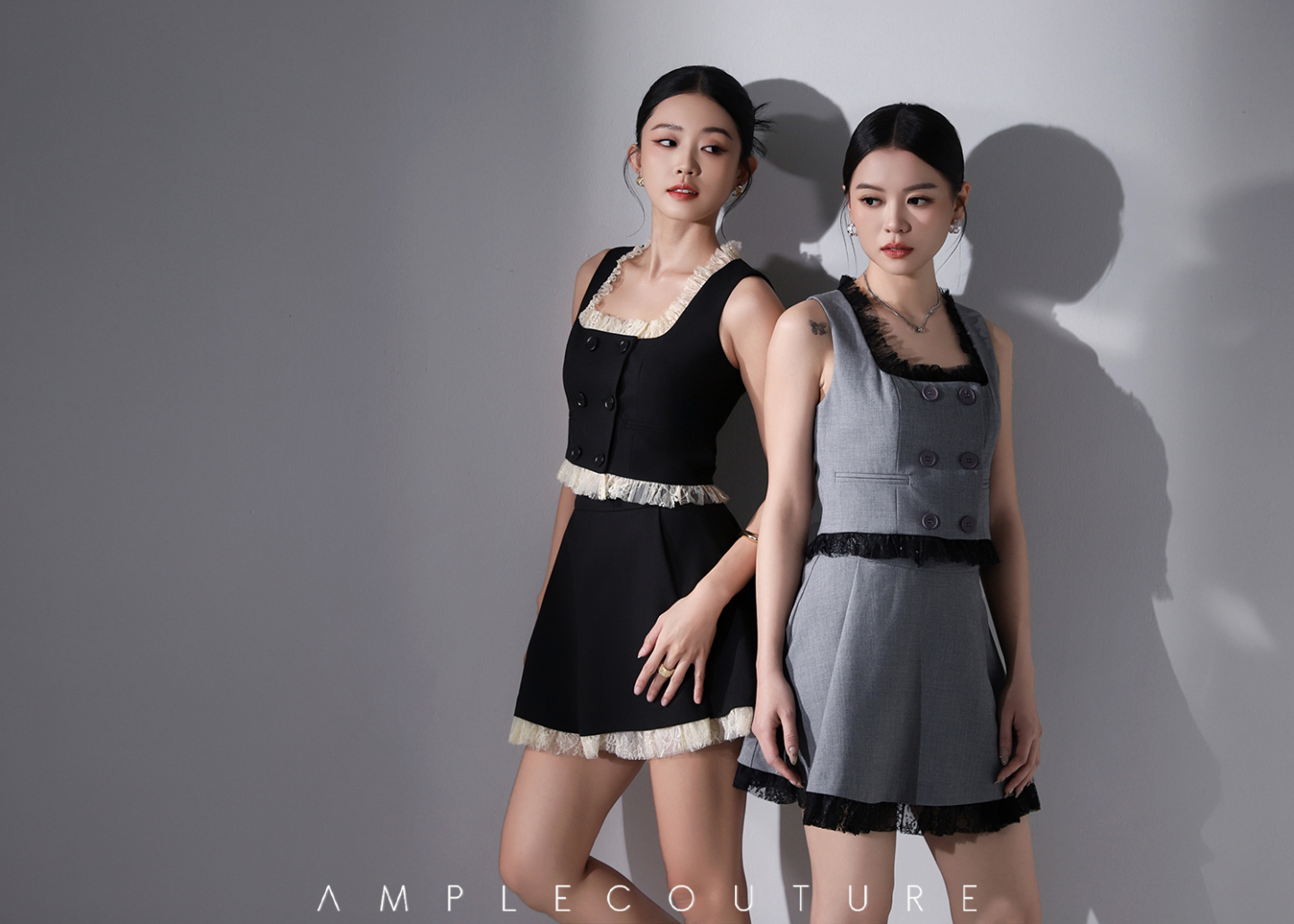 High Waist With Lace Skirt Pants AC226