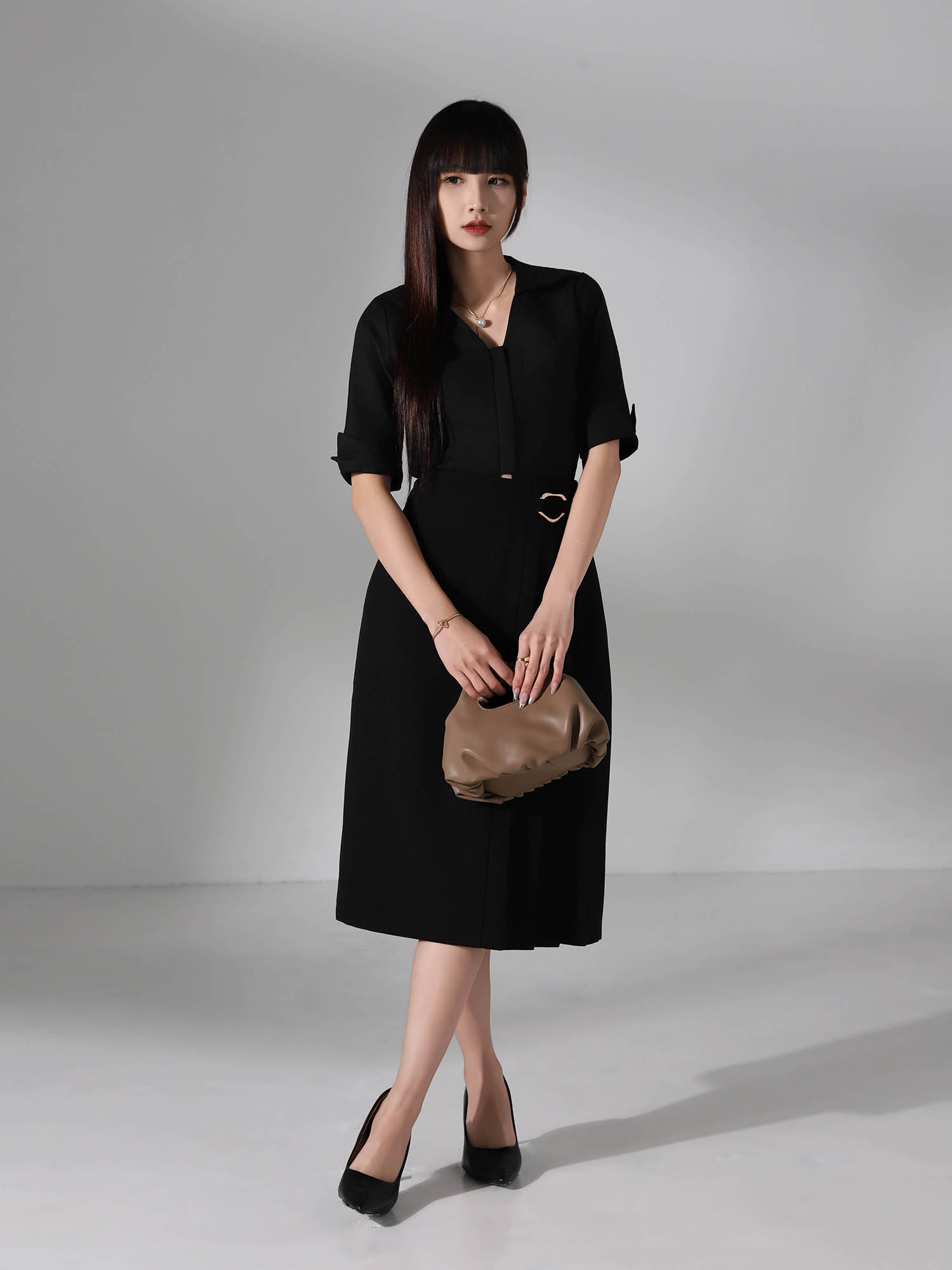 Formal Front Zip Top AC214