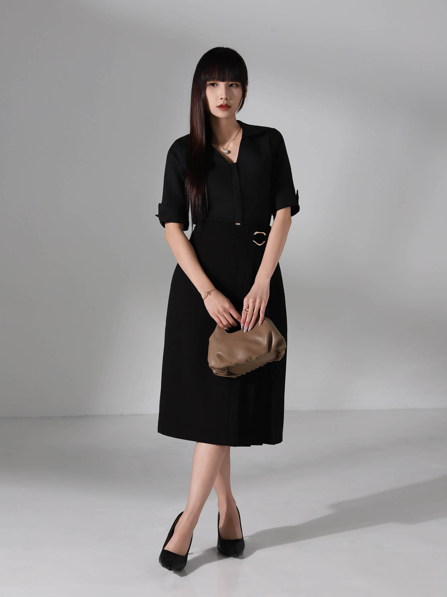 Formal Front Zip Top AC214