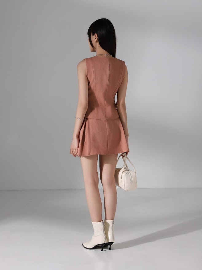 High Waist Back Zip Skirt Pants AC250