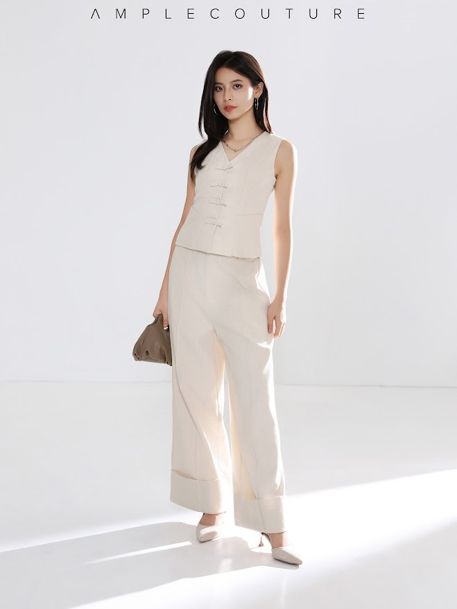 High Waist Back Zip Skirt Pants AC250