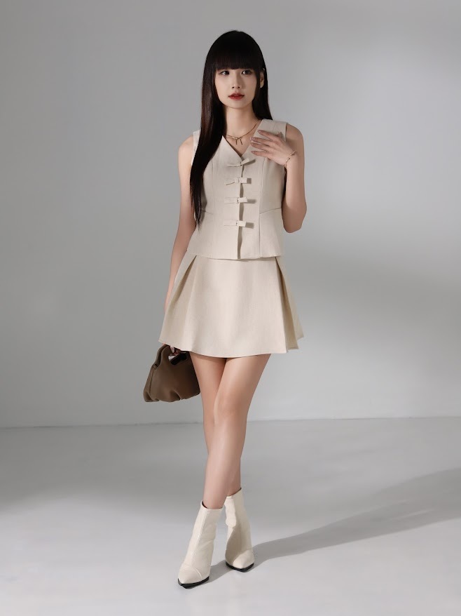 High Waist Back Zip Skirt Pants AC250