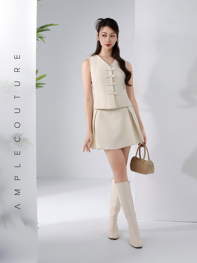 High Waist Back Zip Skirt Pants AC250