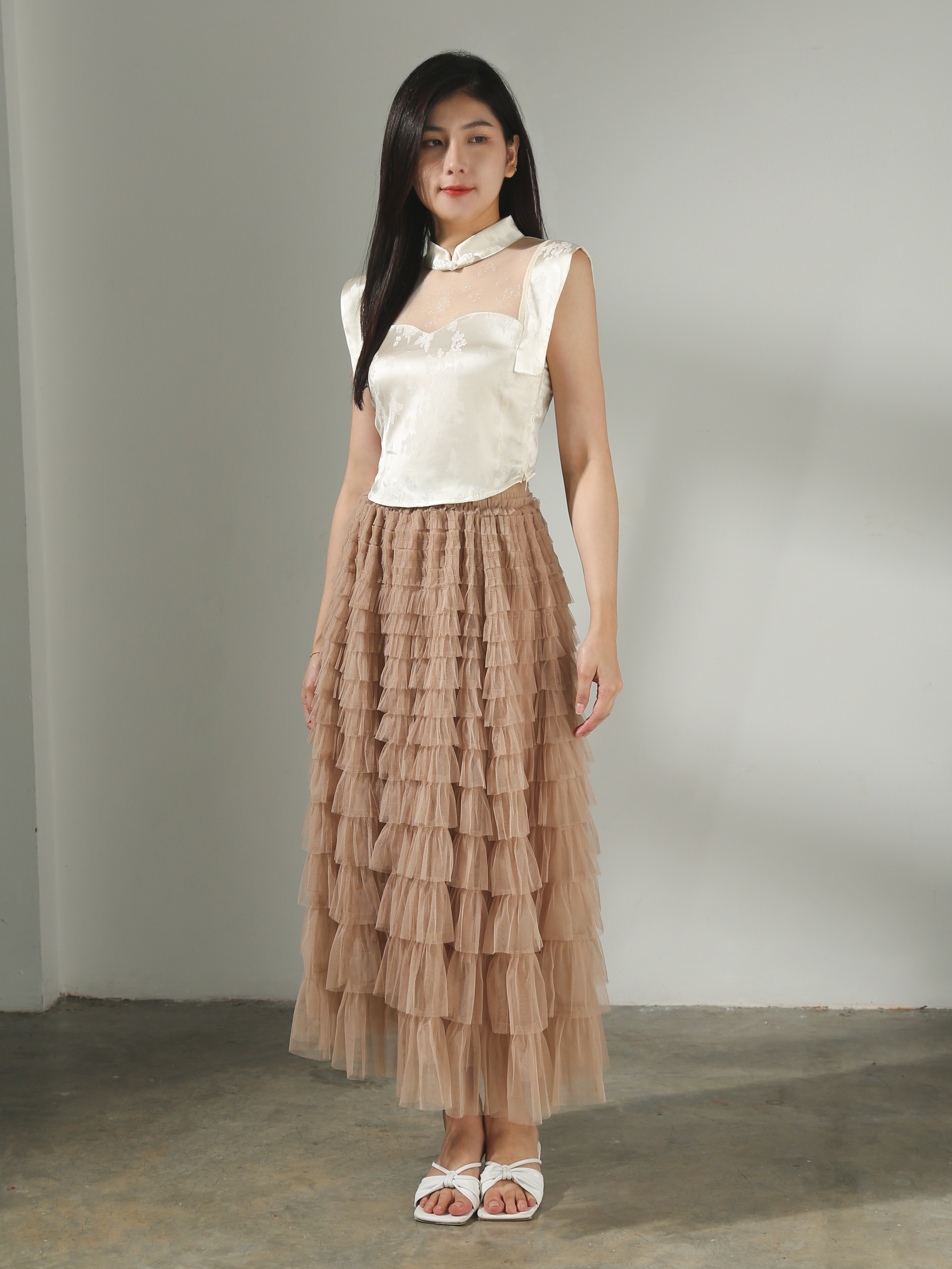 [PREORDER]Sleeveless Cheongsam Top AC414 (SPO)