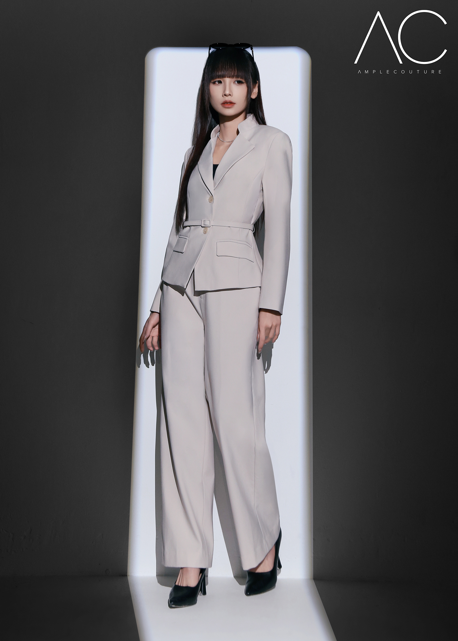 High-Waisted Straight Cut Pants AC238