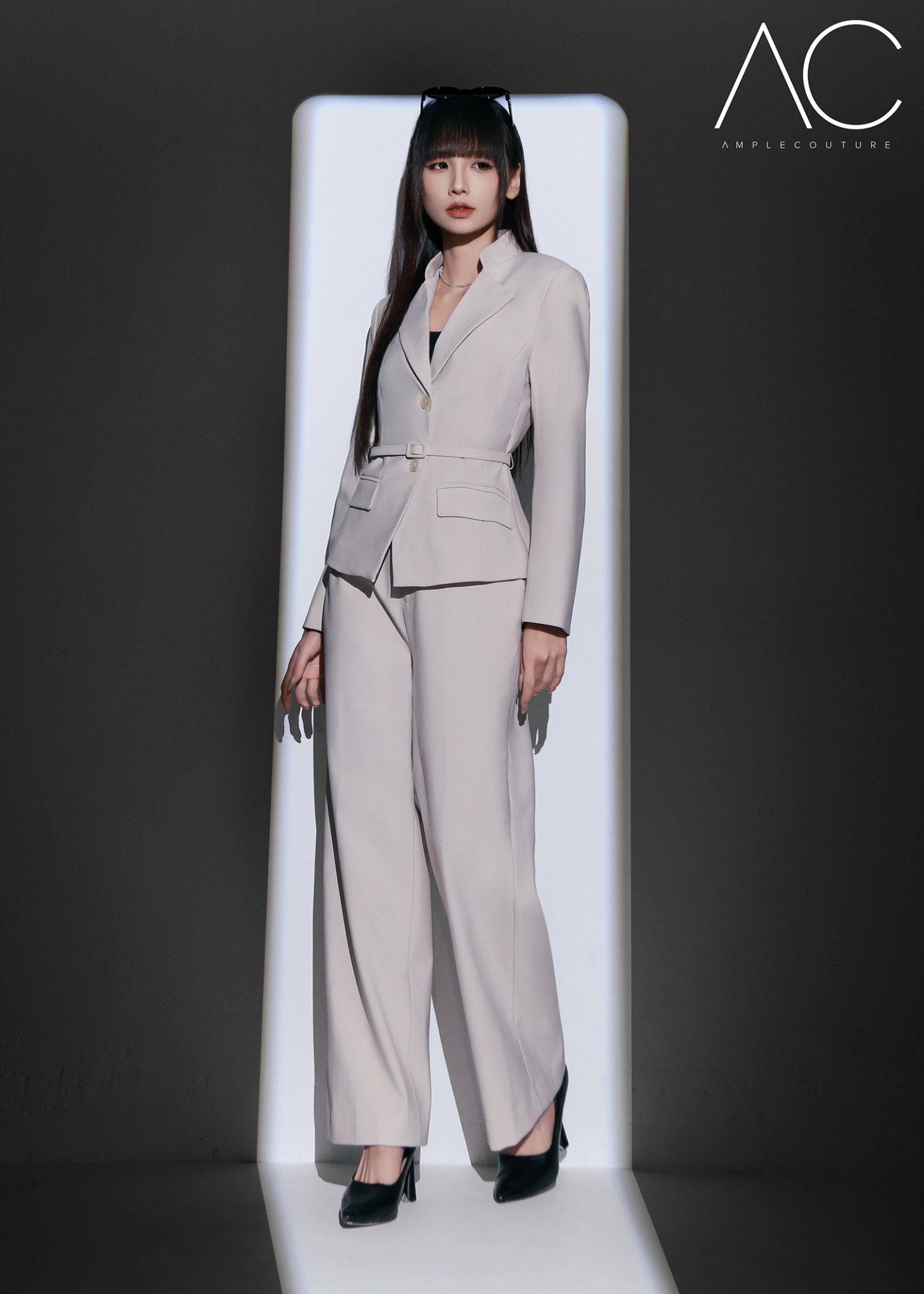 High-Waisted Straight Cut Pants AC238