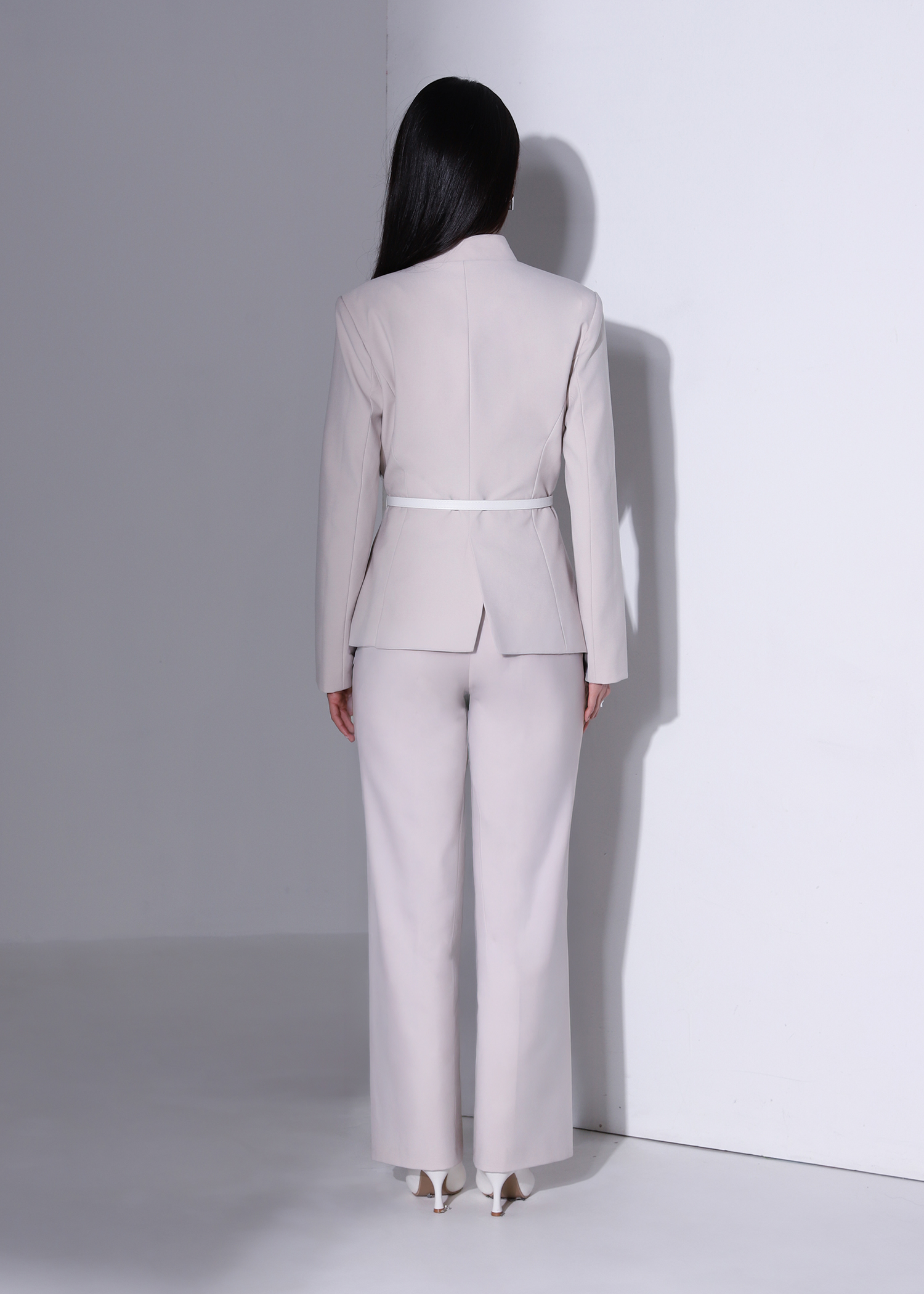 High-Waisted Straight-Leg Long Pants AC238