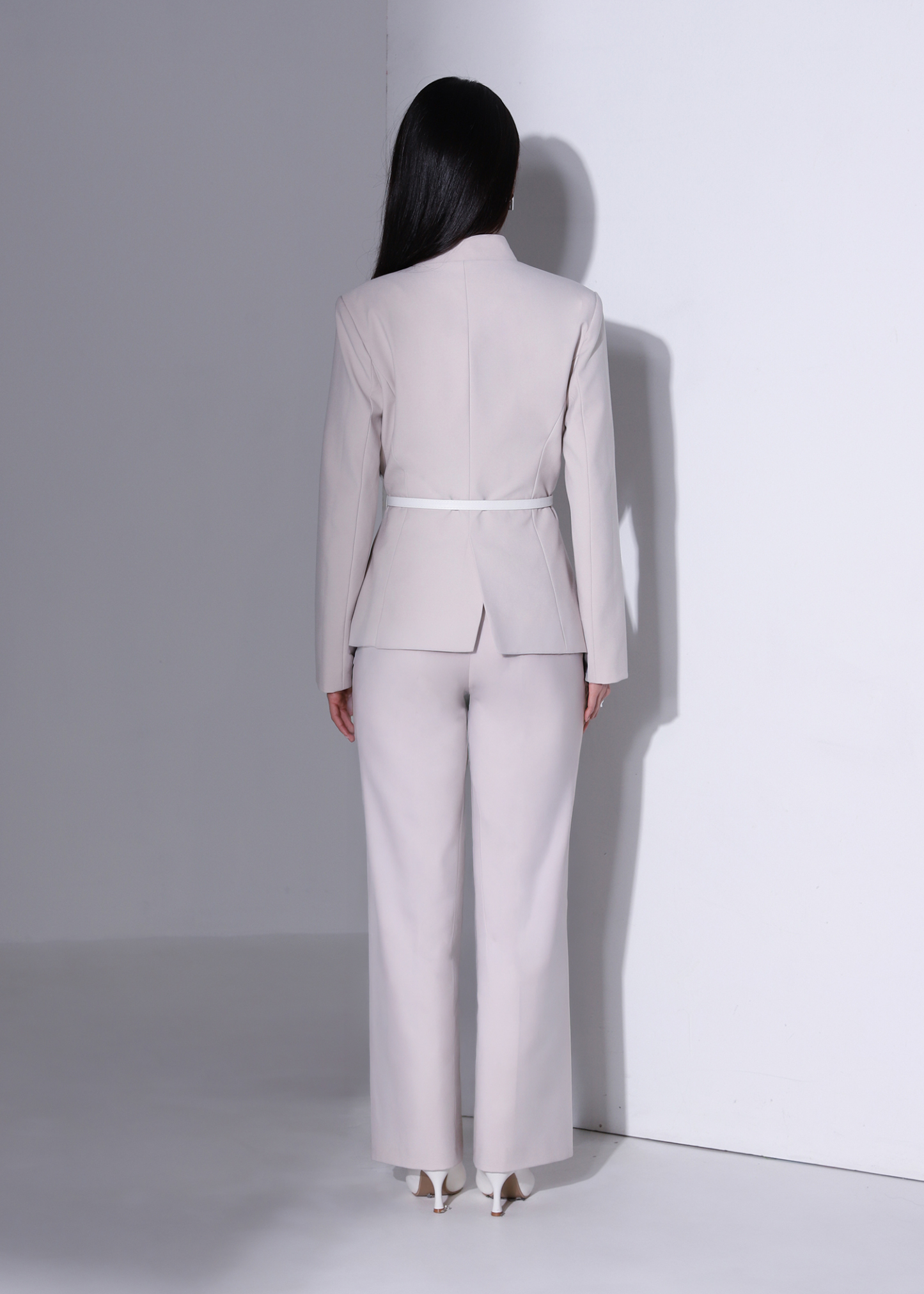 High-Waisted Straight-Leg Long Pants AC238