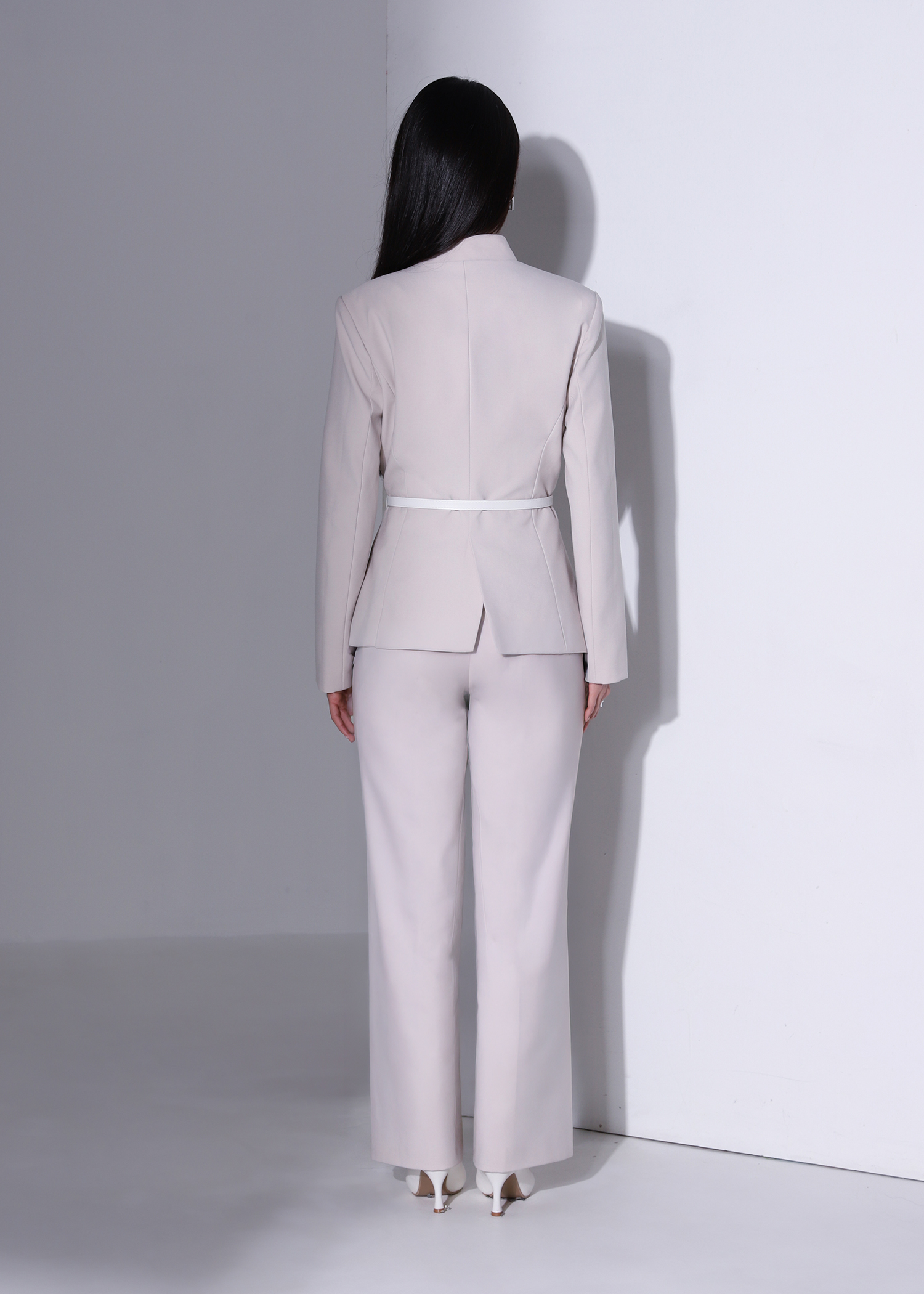 High-Waisted Straight-Leg Long Pants AC238