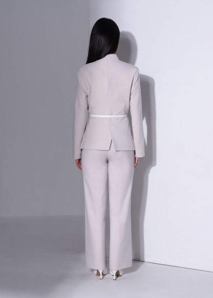 High-Waisted Straight-Leg Long Pants AC238