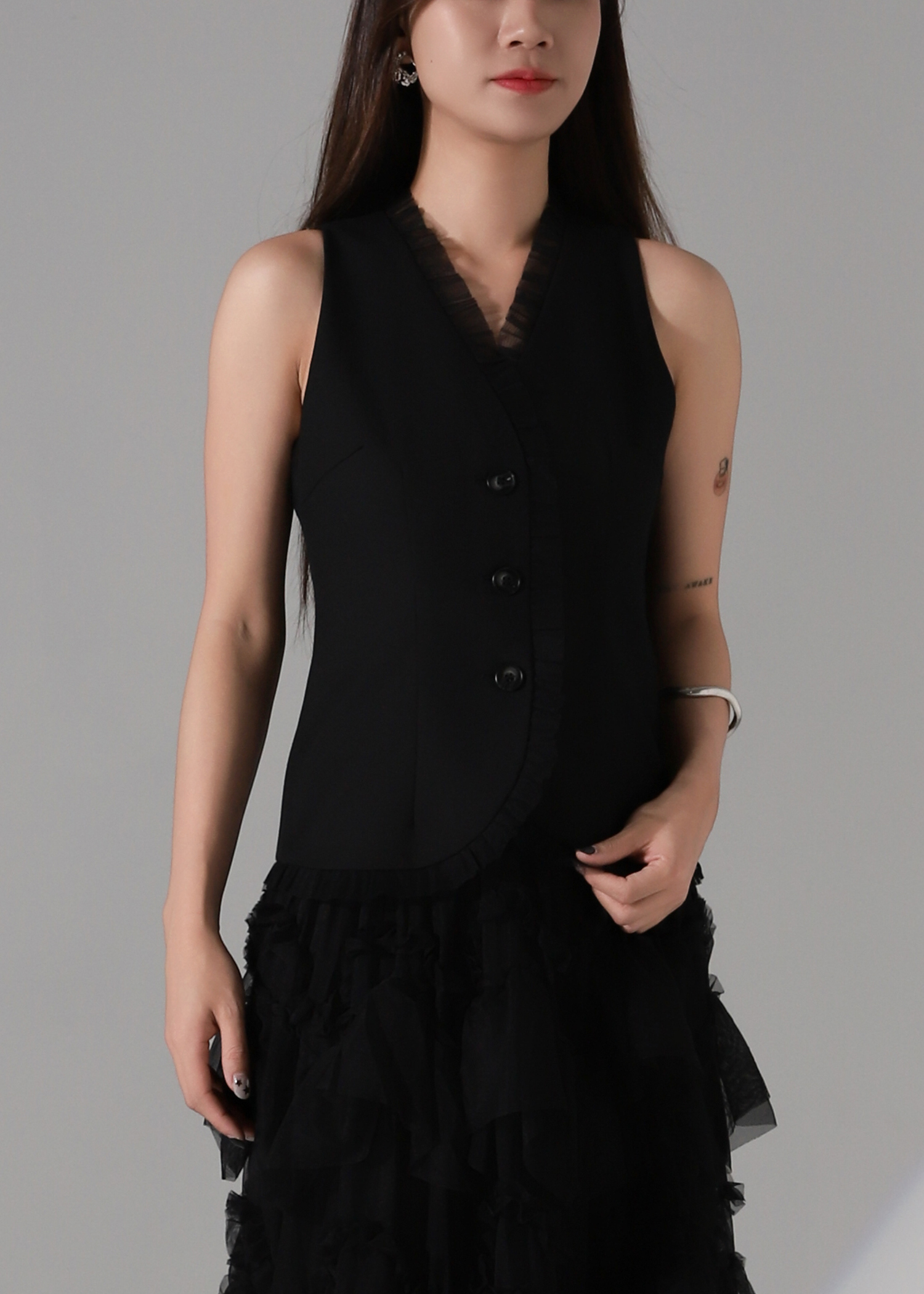 Elegant Wear Decorative Net Vest AC243