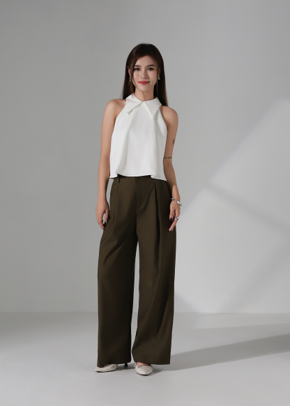 High Waisted Wide Leg Trousers Long Pant AC246