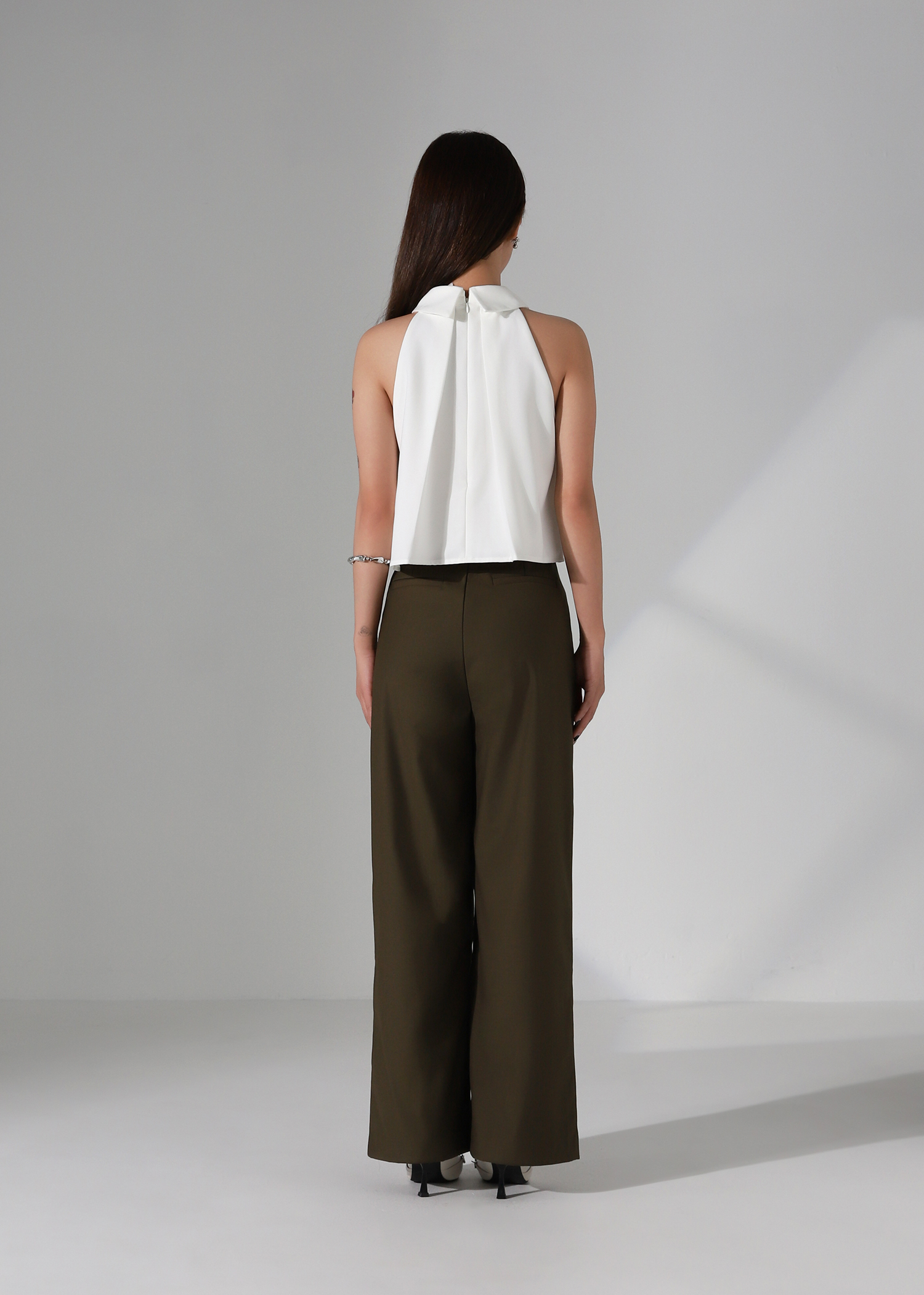 High Waisted Wide Leg Trousers Long Pant AC246