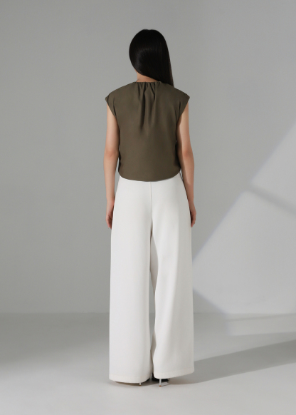 Front Zip Cap Sleeve Top AC248