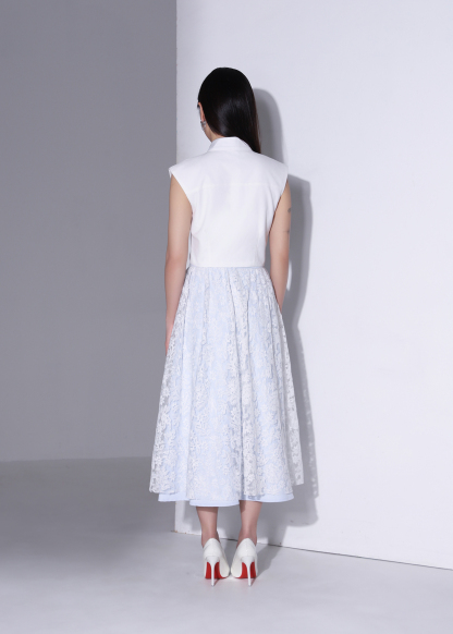 Floral Lace Midi Skirt AC255