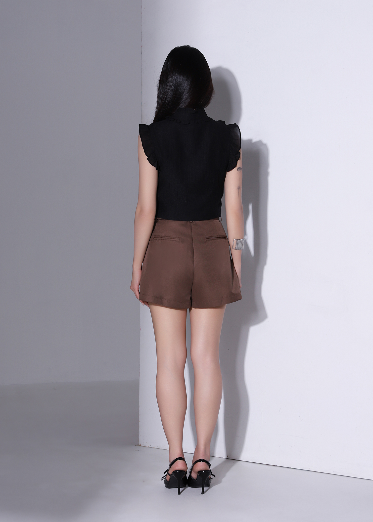 Elegant Ruffle Trim Blouse AC265
