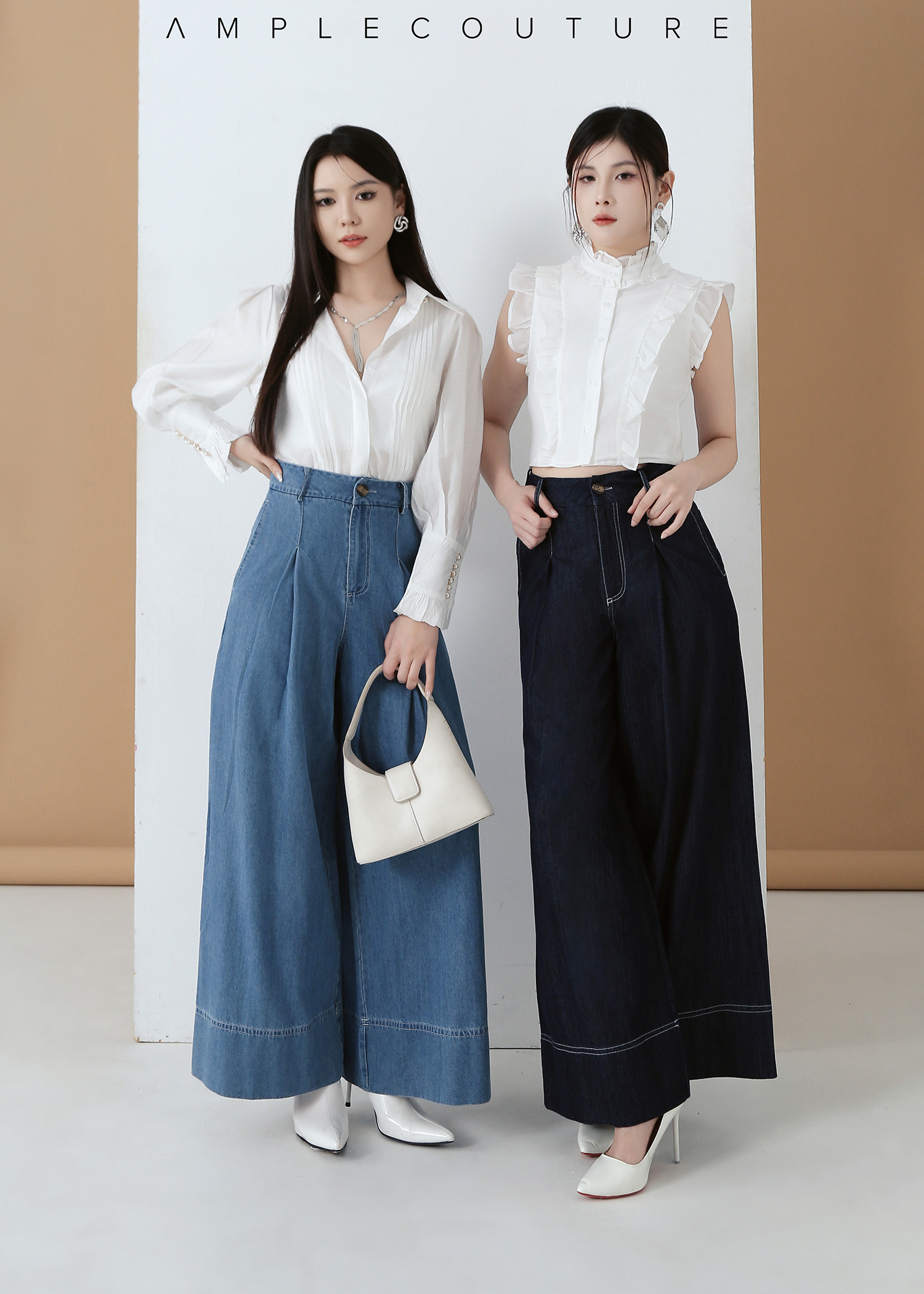 Ruffle Trim Sleeveless Blouse AC265
