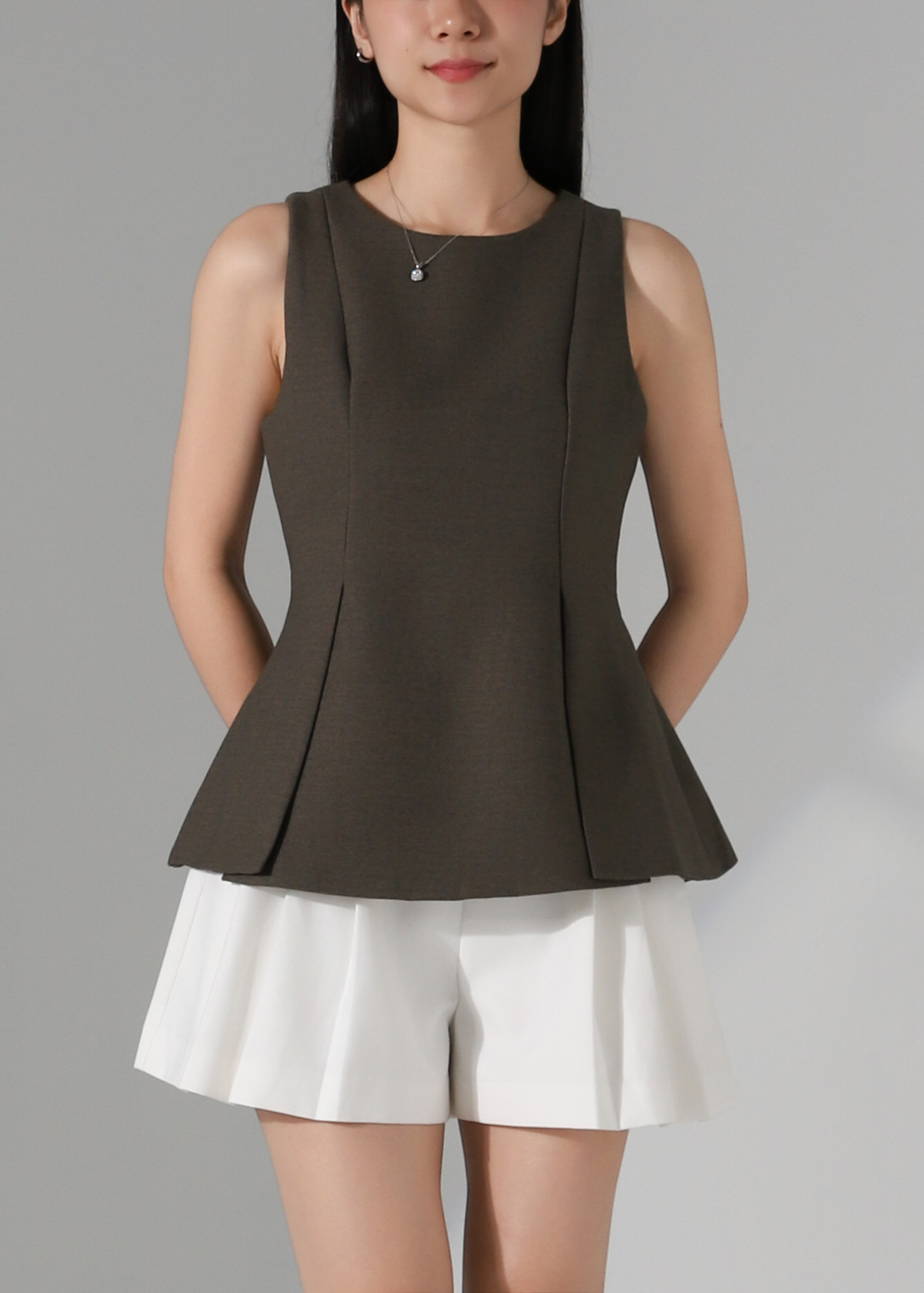 Sleevelesss Formal Wear With Split Top AC280