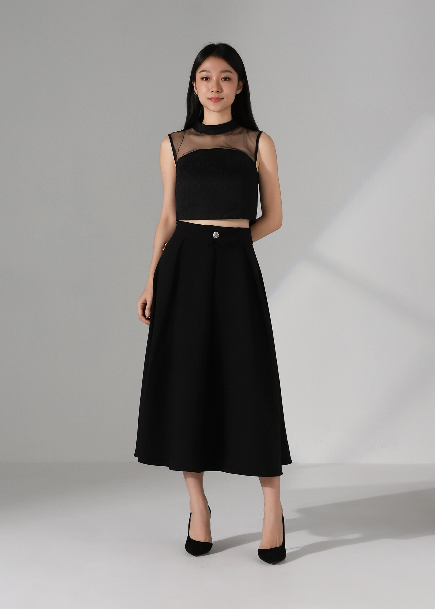 High Waist Elegant Wear A Line Skirt AC281