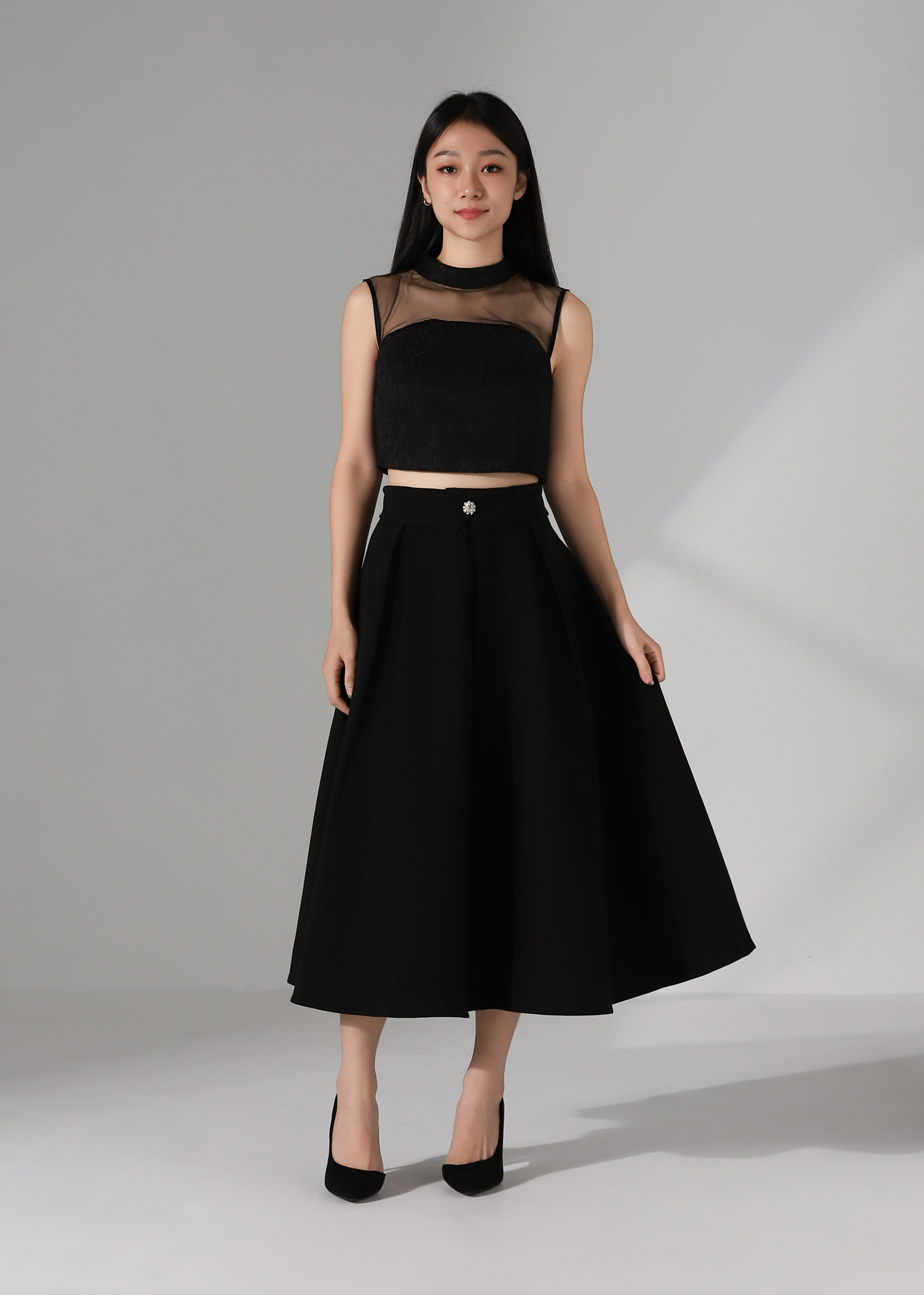High Waist Elegant Wear A Line Skirt AC281