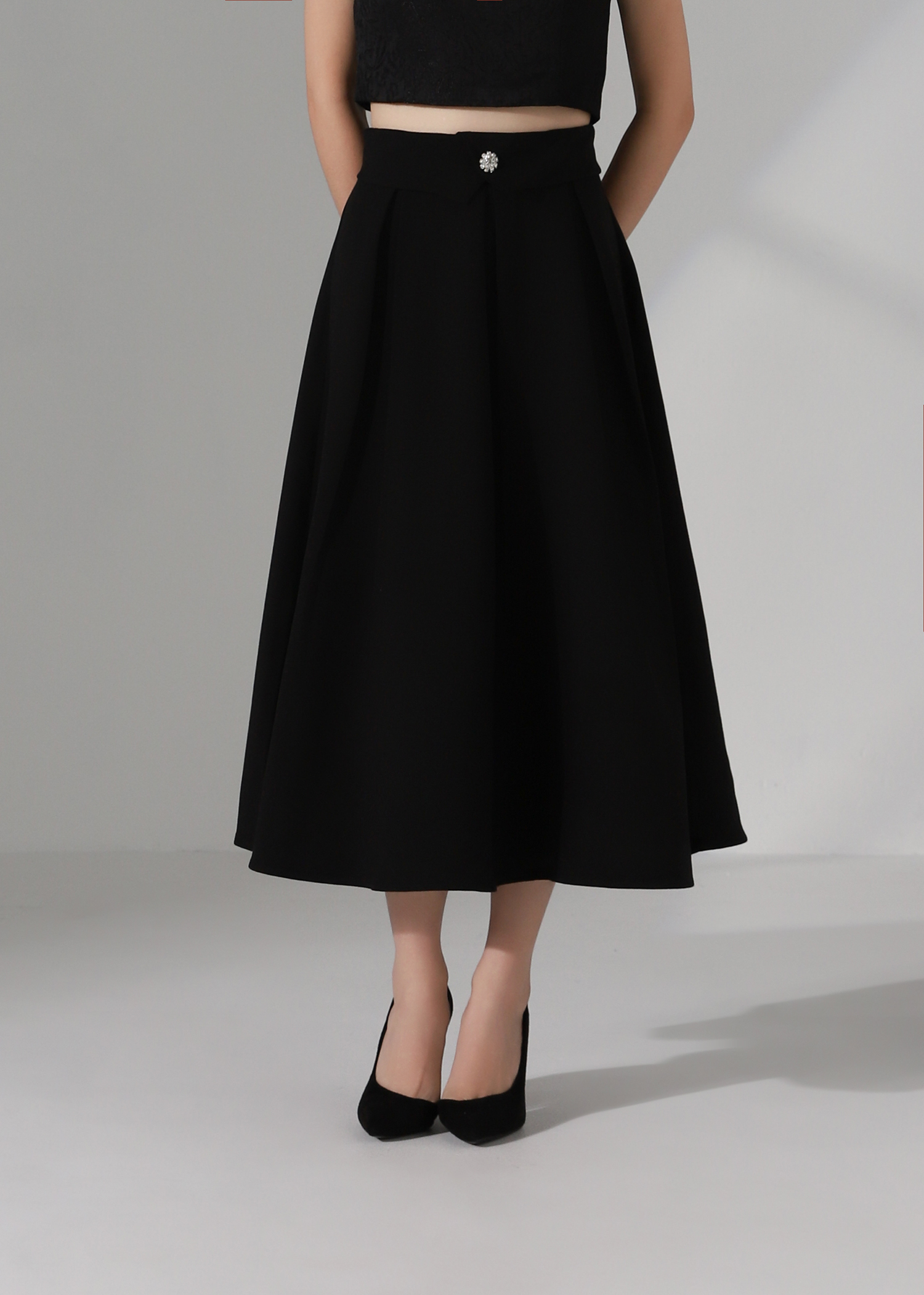 High Waist Elegant Wear A Line Skirt AC281