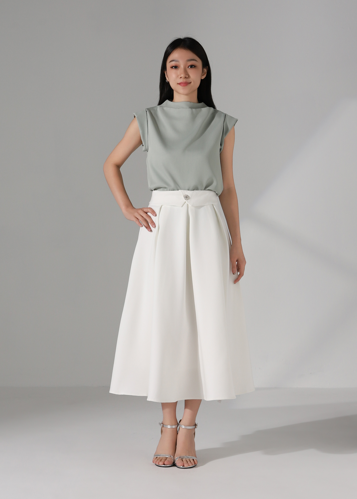 High Waist Elegant Wear A Line Skirt AC281