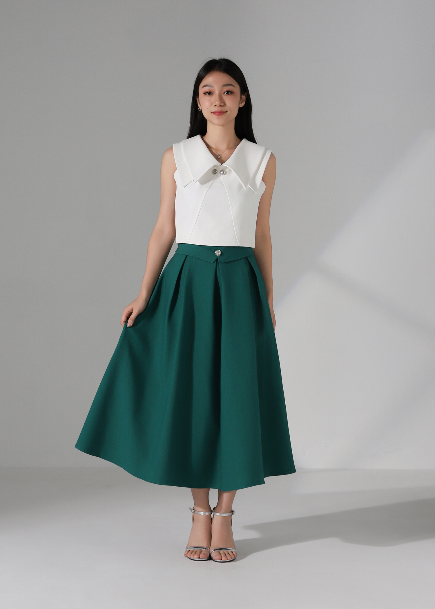 High Waist Elegant Wear A Line Skirt AC281