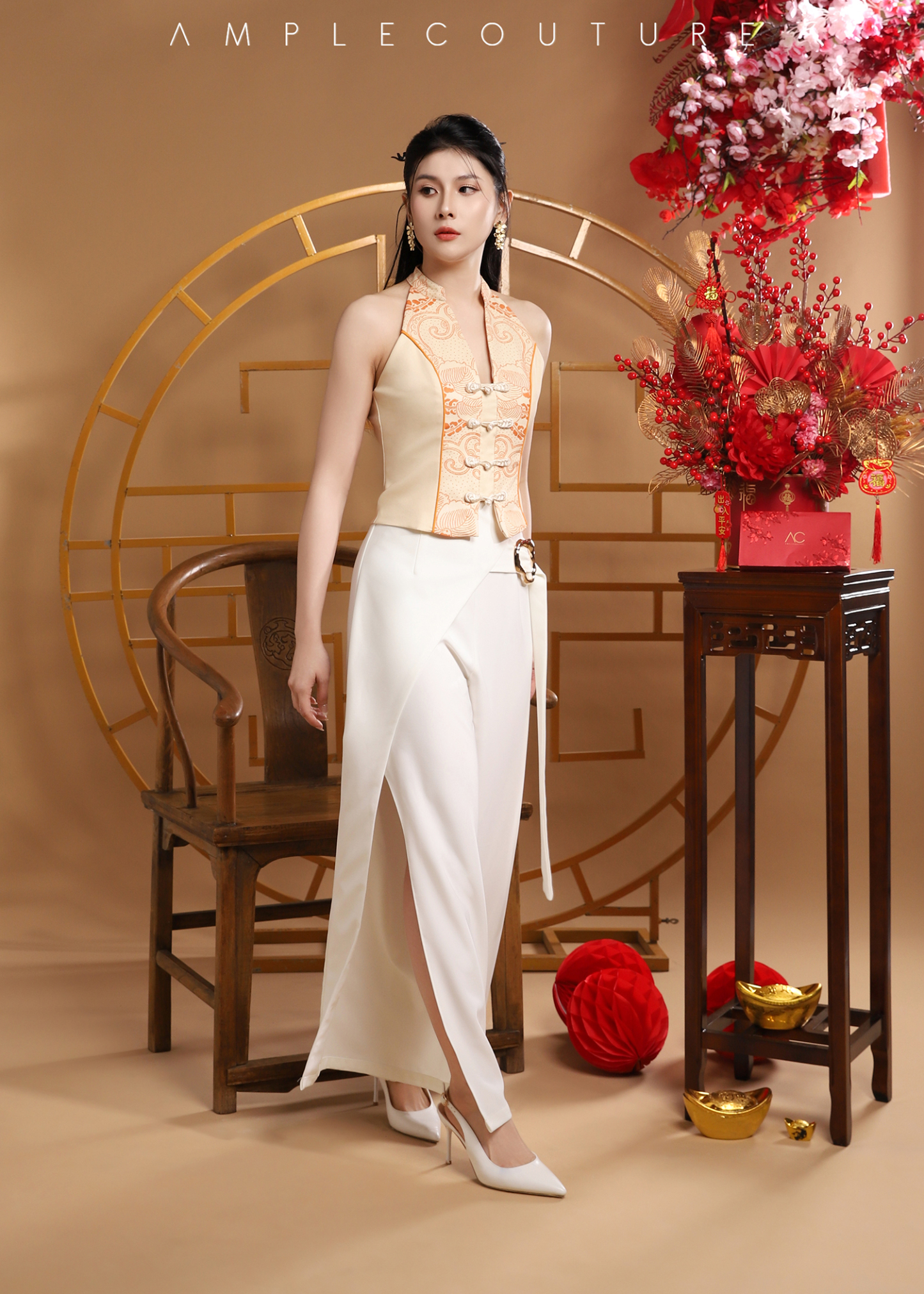 Halter Chinese Style Top AC334