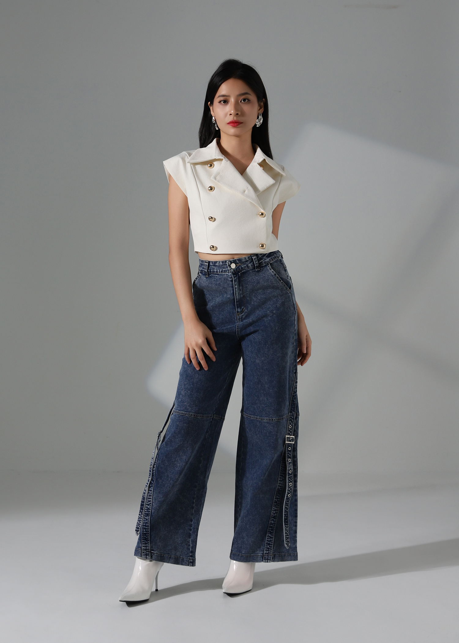 Luxury Cropped Trench Coat AC348