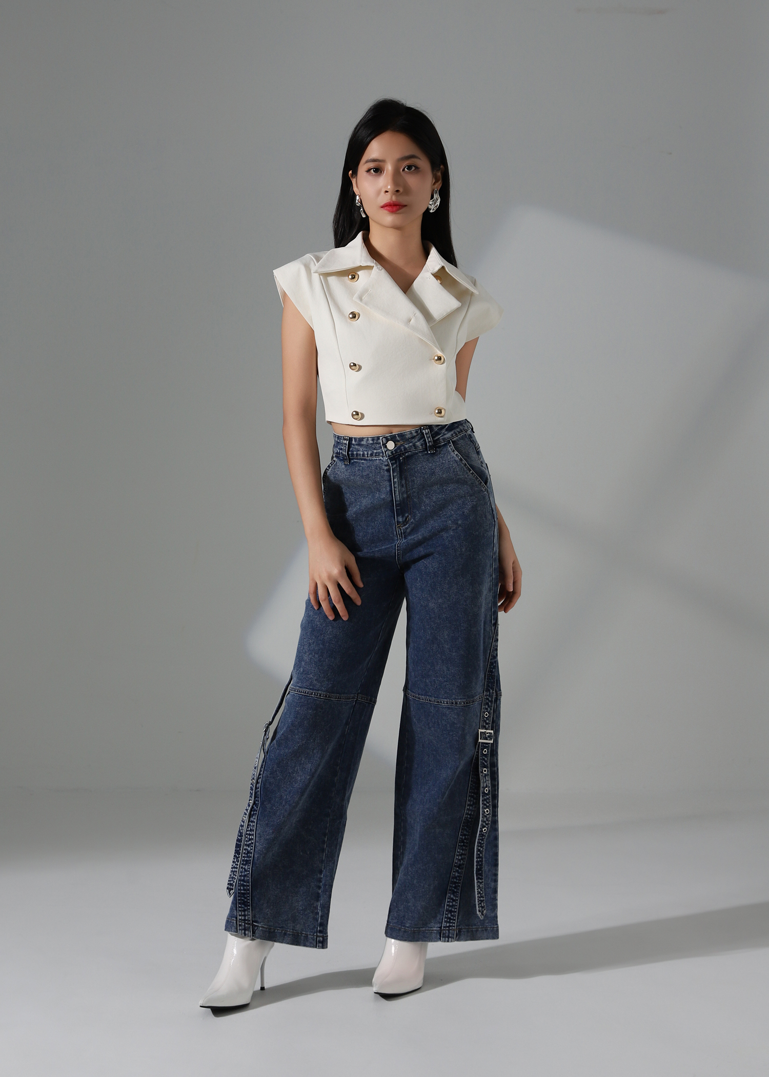 Luxury Cropped Trench Coat AC348