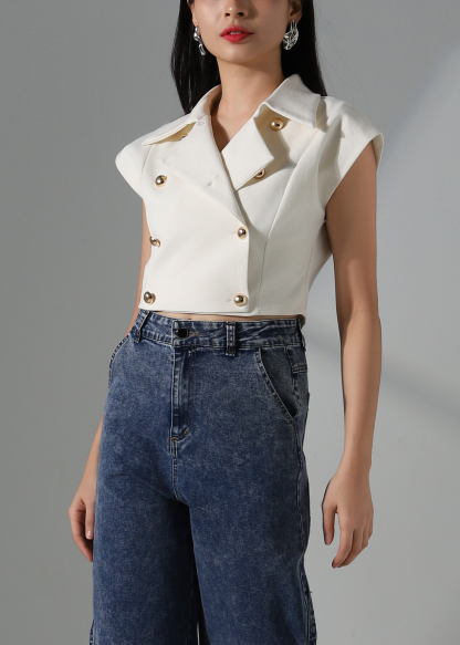 Luxury Cropped Trench Coat AC348