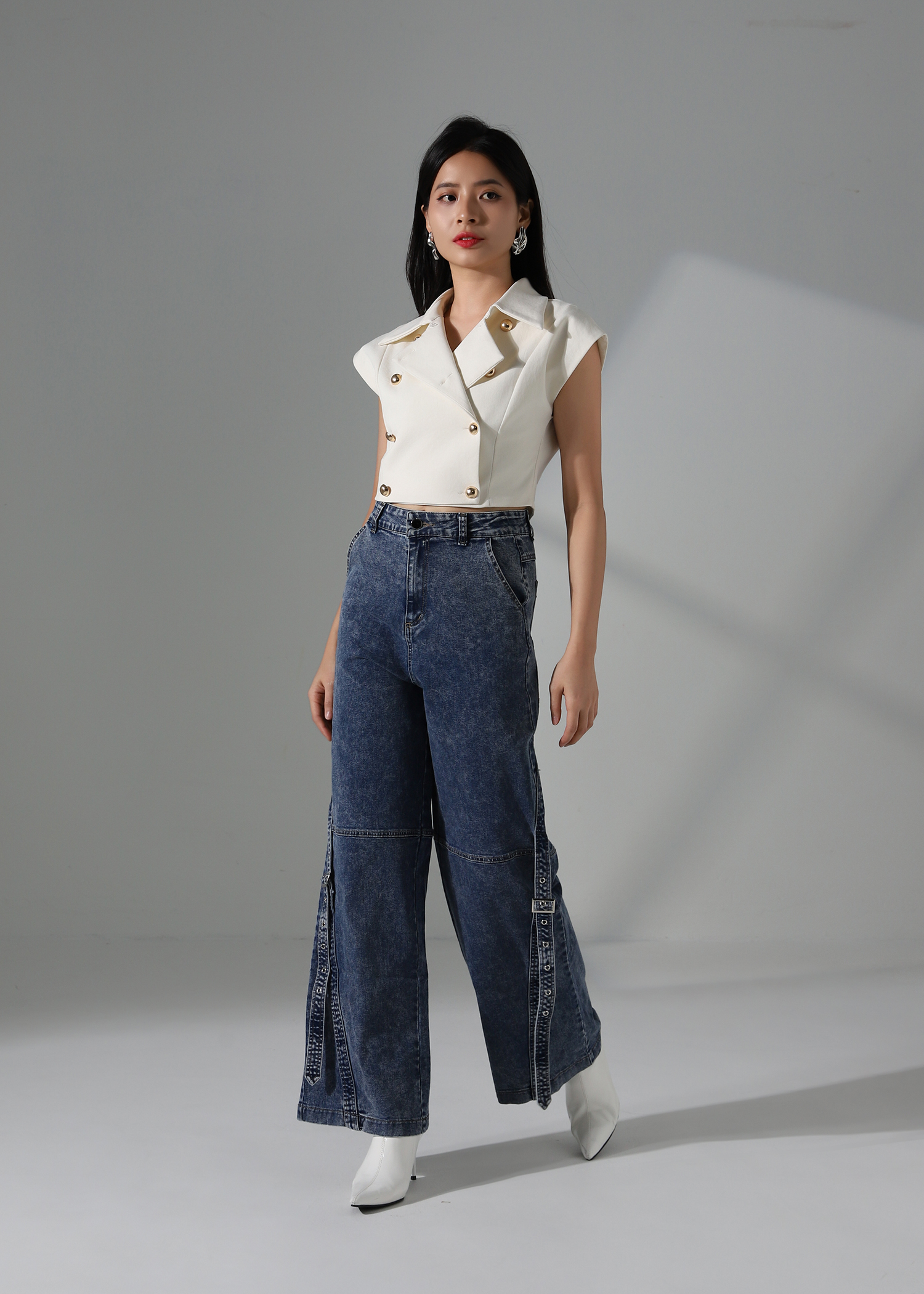 Luxury Cropped Trench Coat AC348