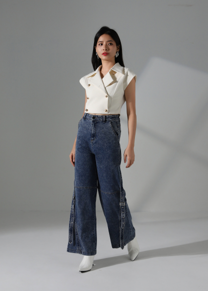 Luxury Cropped Trench Coat AC348