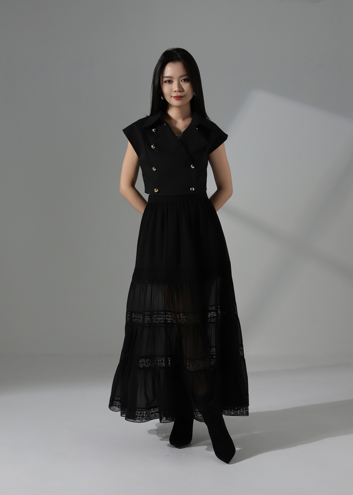 Luxury Cropped Trench Coat AC348