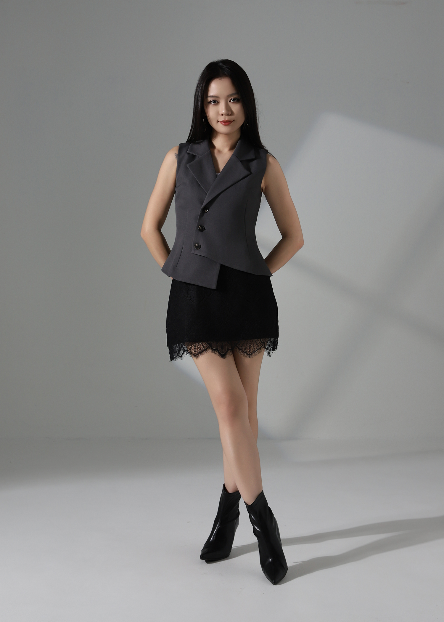 Formal Wear Irregular Lonf Top AC349