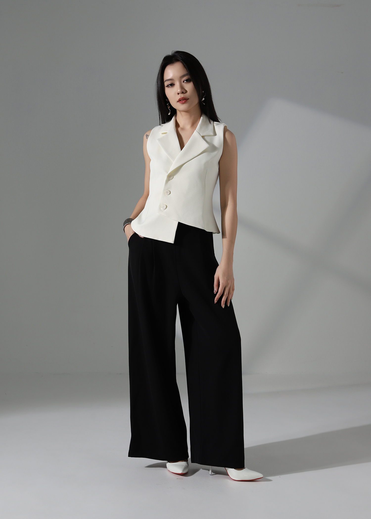 Formal Wear Irregular Lonf Top AC349
