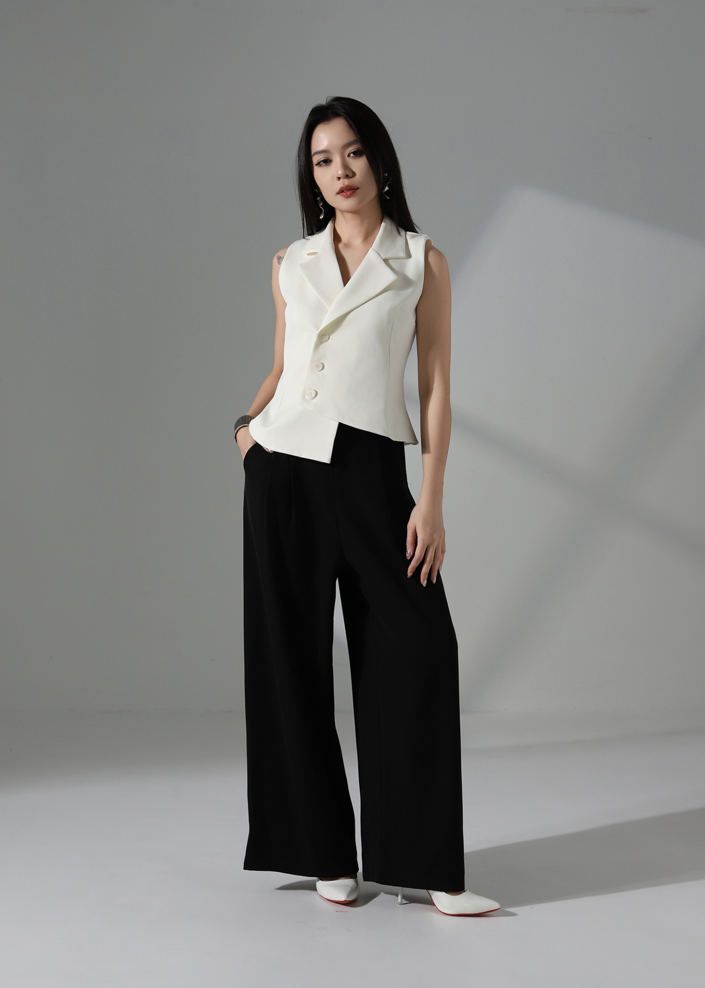 Formal Wear Irregular Lonf Top AC349