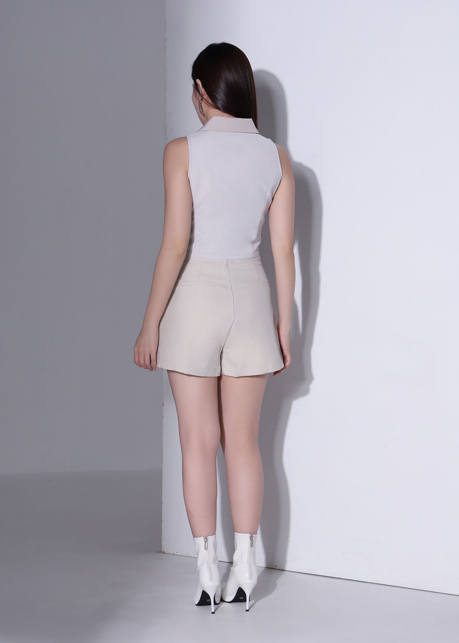Buckle Detail Pleated Skort AC346