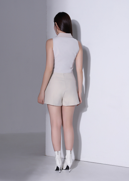 Buckle Detail Pleated Skort AC346