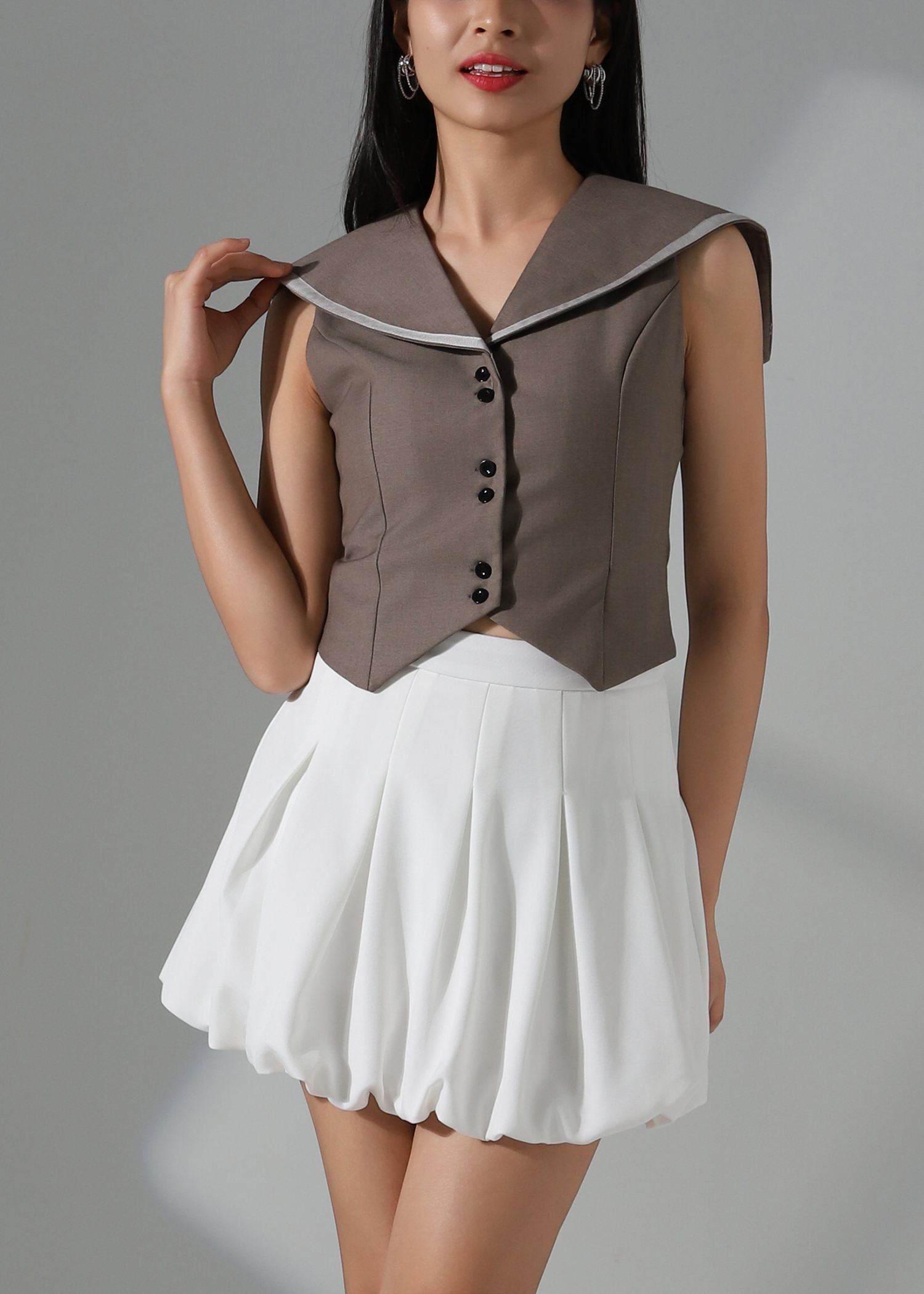 Formal Collar Top AC357