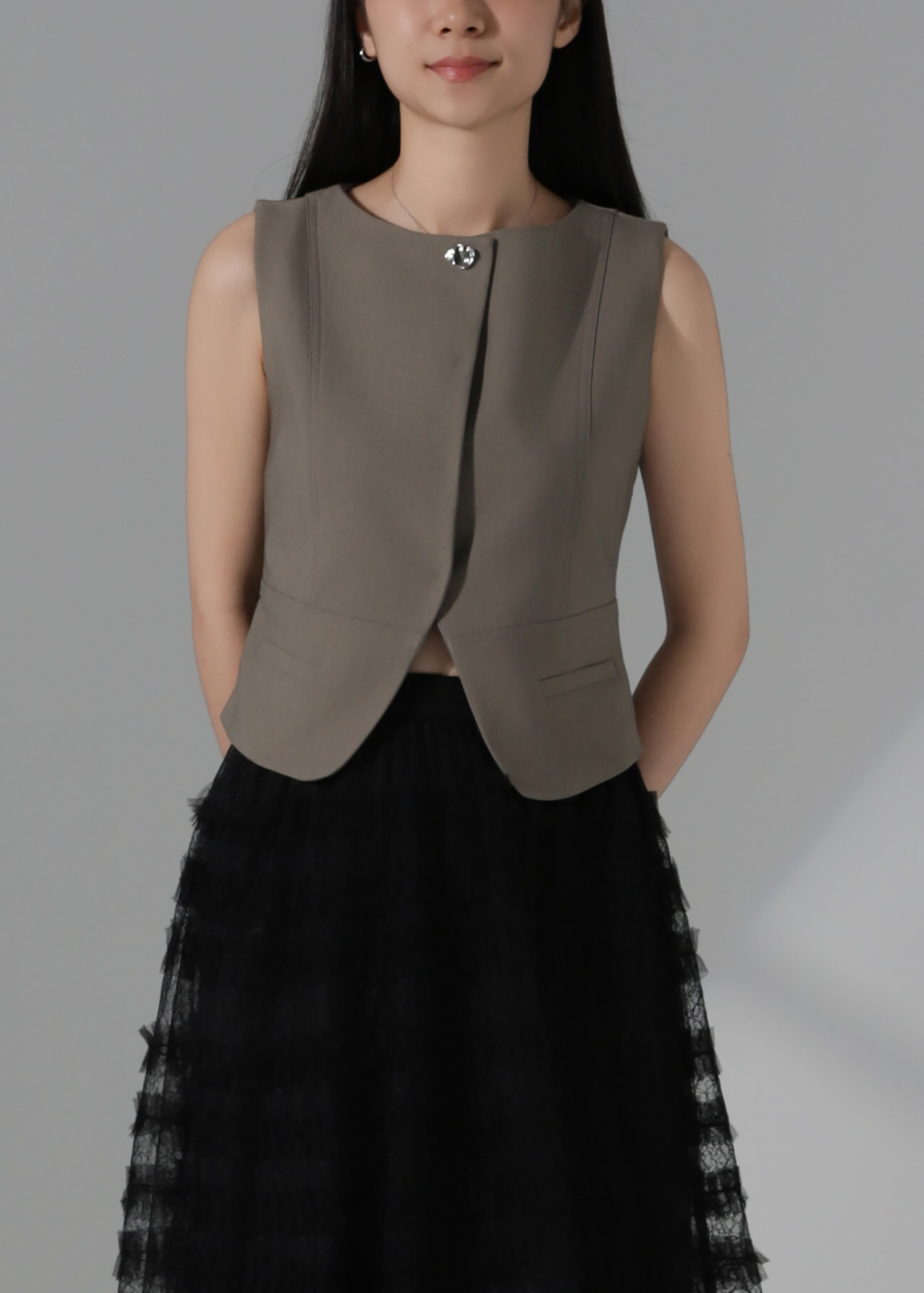 Elegant Wear Sleeveless Blouse AC362