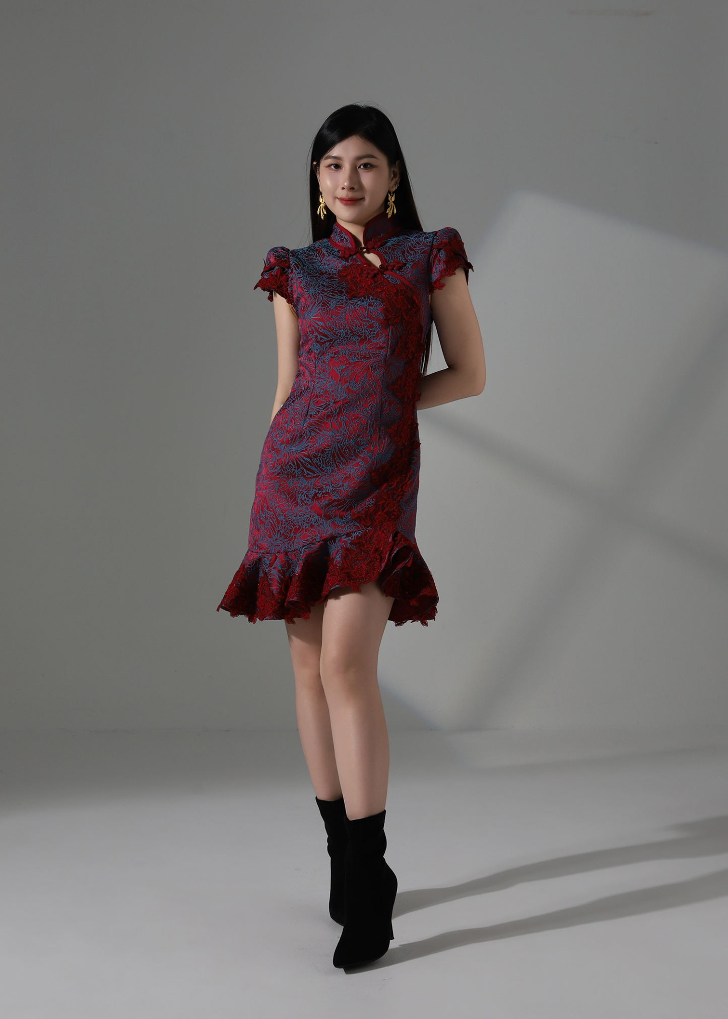 New Year Wear Lace Dress AC367
