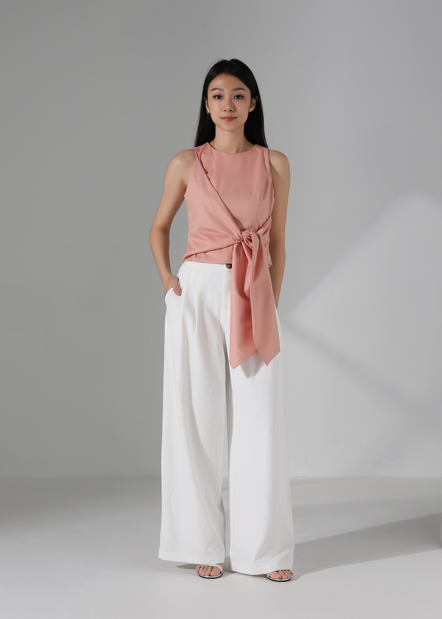 Side Tie Sleeveless Top AC368