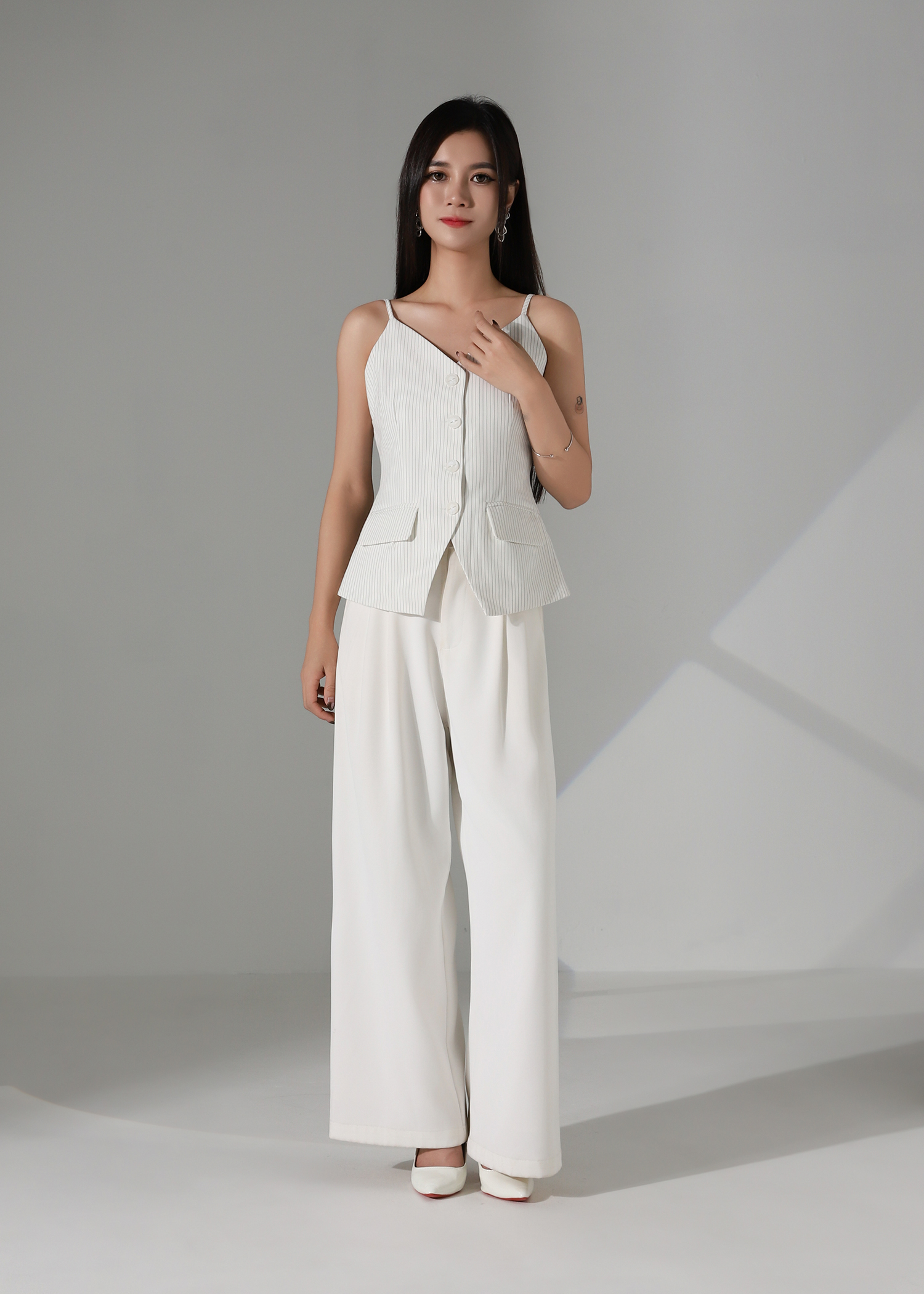 Office Striped Vest AC369
