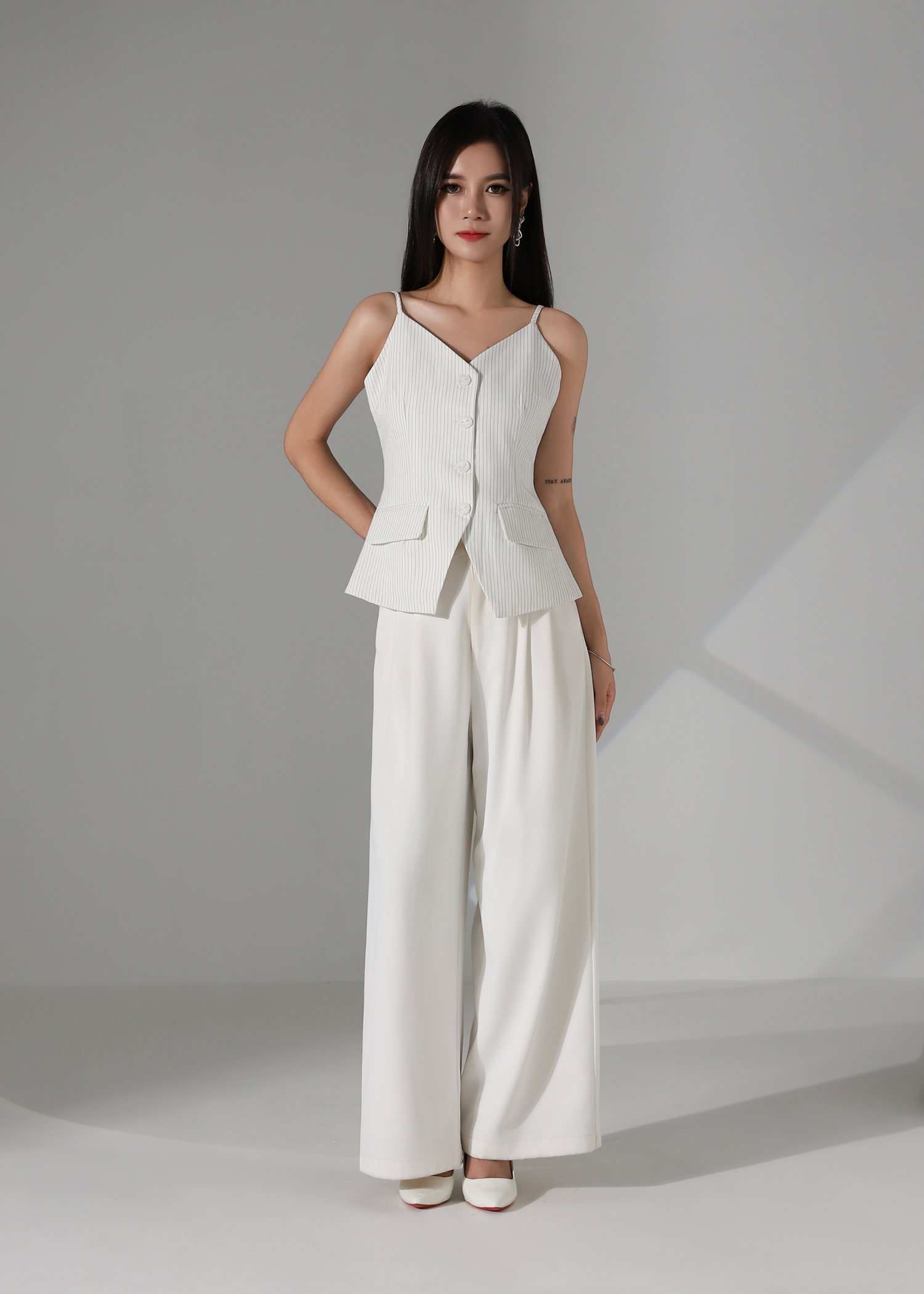 Office Striped Vest AC369