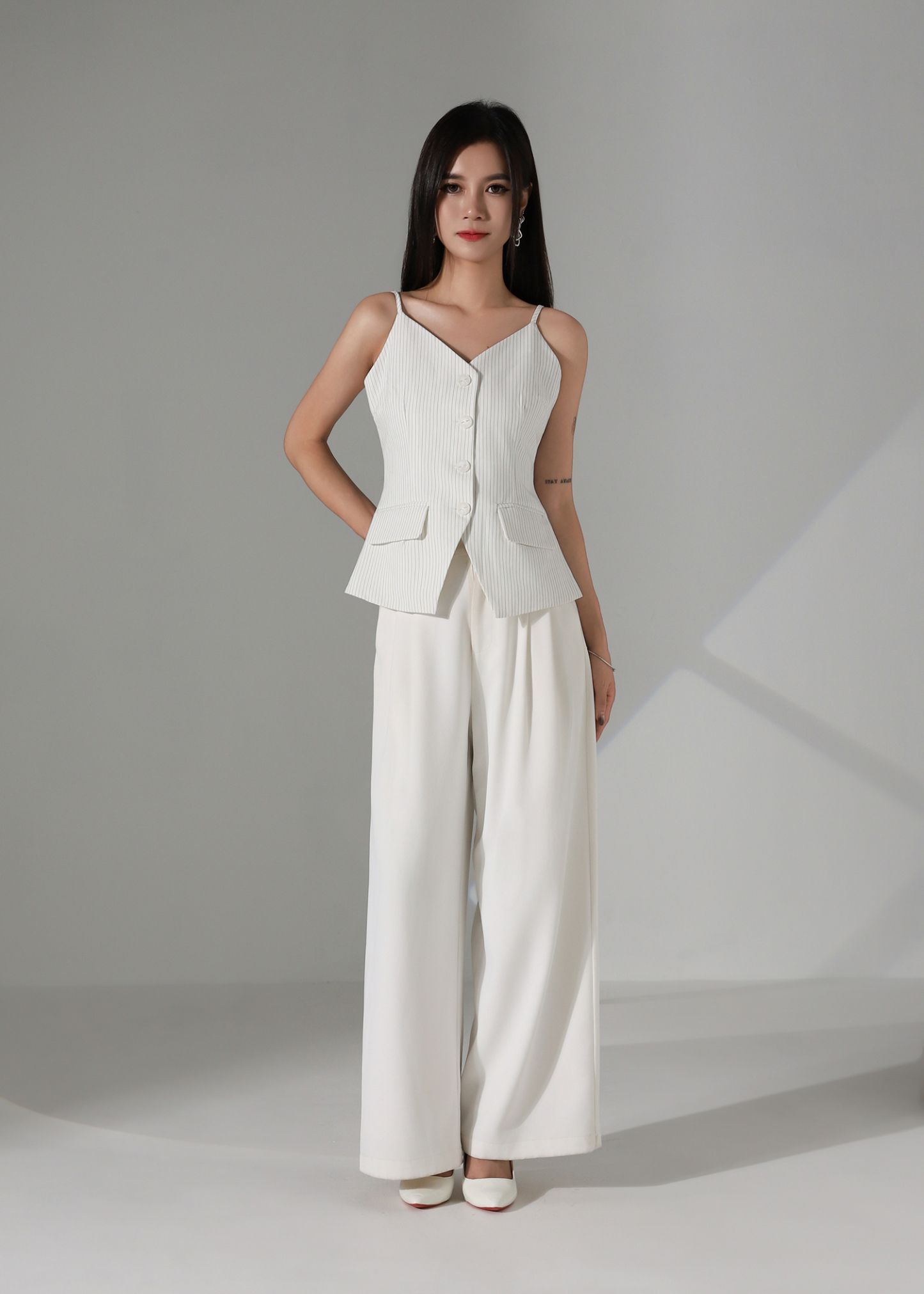Office Striped Vest AC369