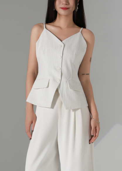 Office Striped Vest AC369
