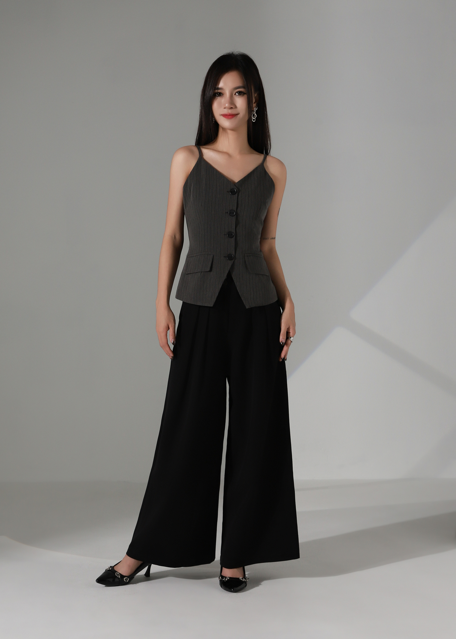 Office Striped Vest AC369