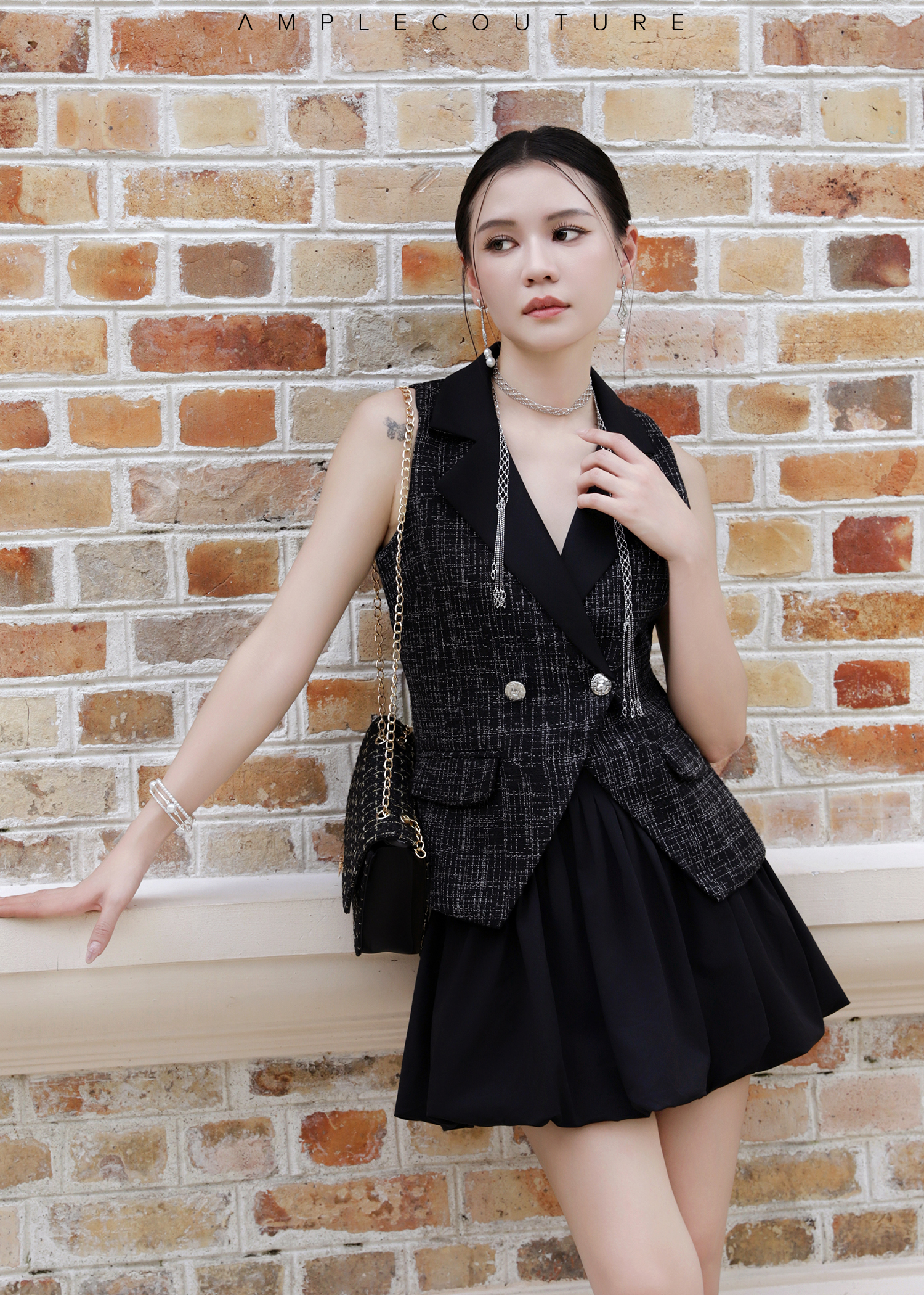 Chanel Style Sleeveless Blouse AC371