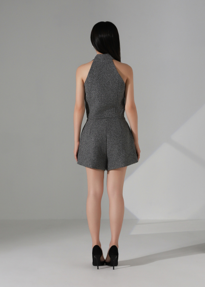 Elegant Tweed Vest Set AC372